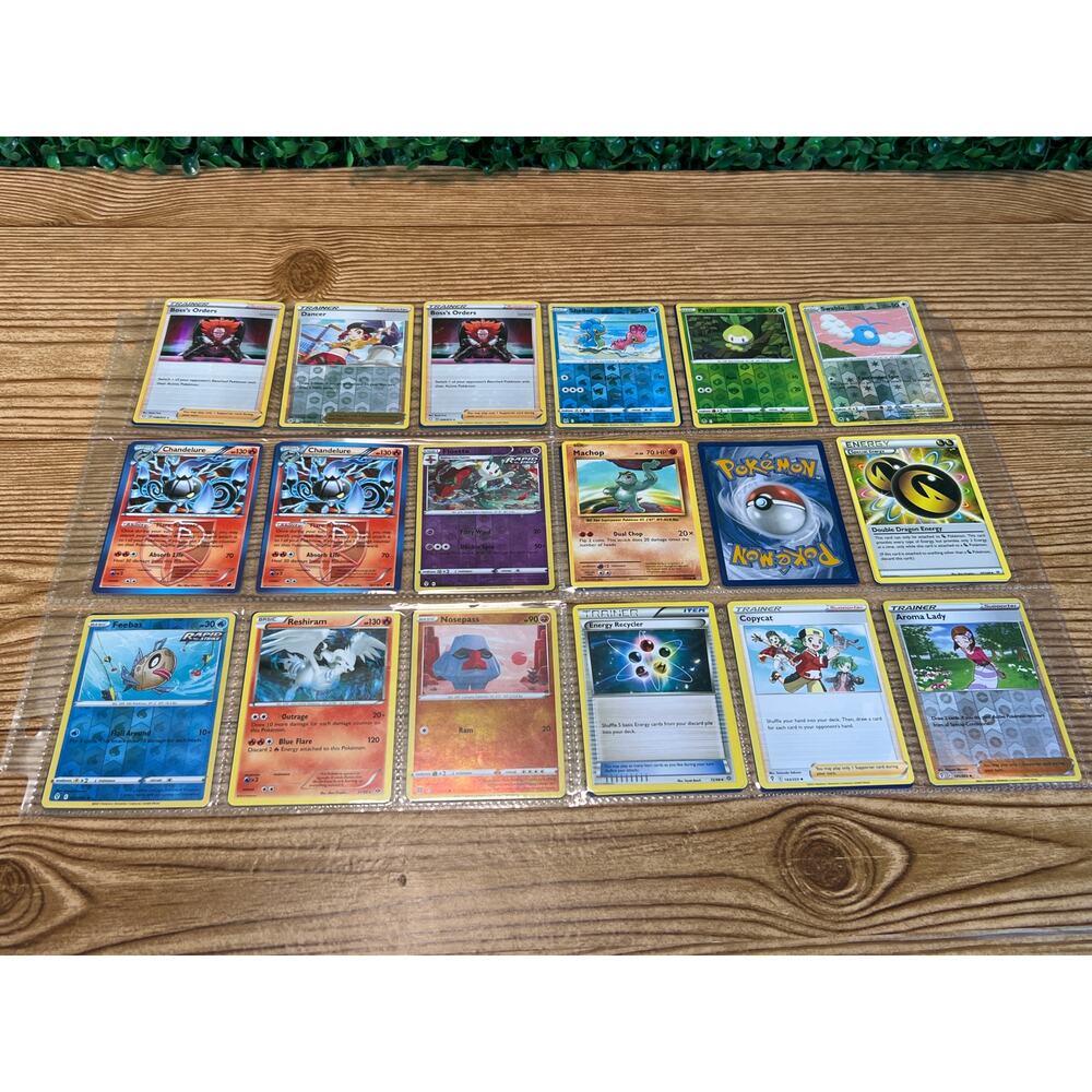 Bundle of 17 ungraded Pokemon Cards Chandelure Holo Rare
